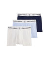 Set 3 boxer Uomo classici stretch bianco/celeste/navy