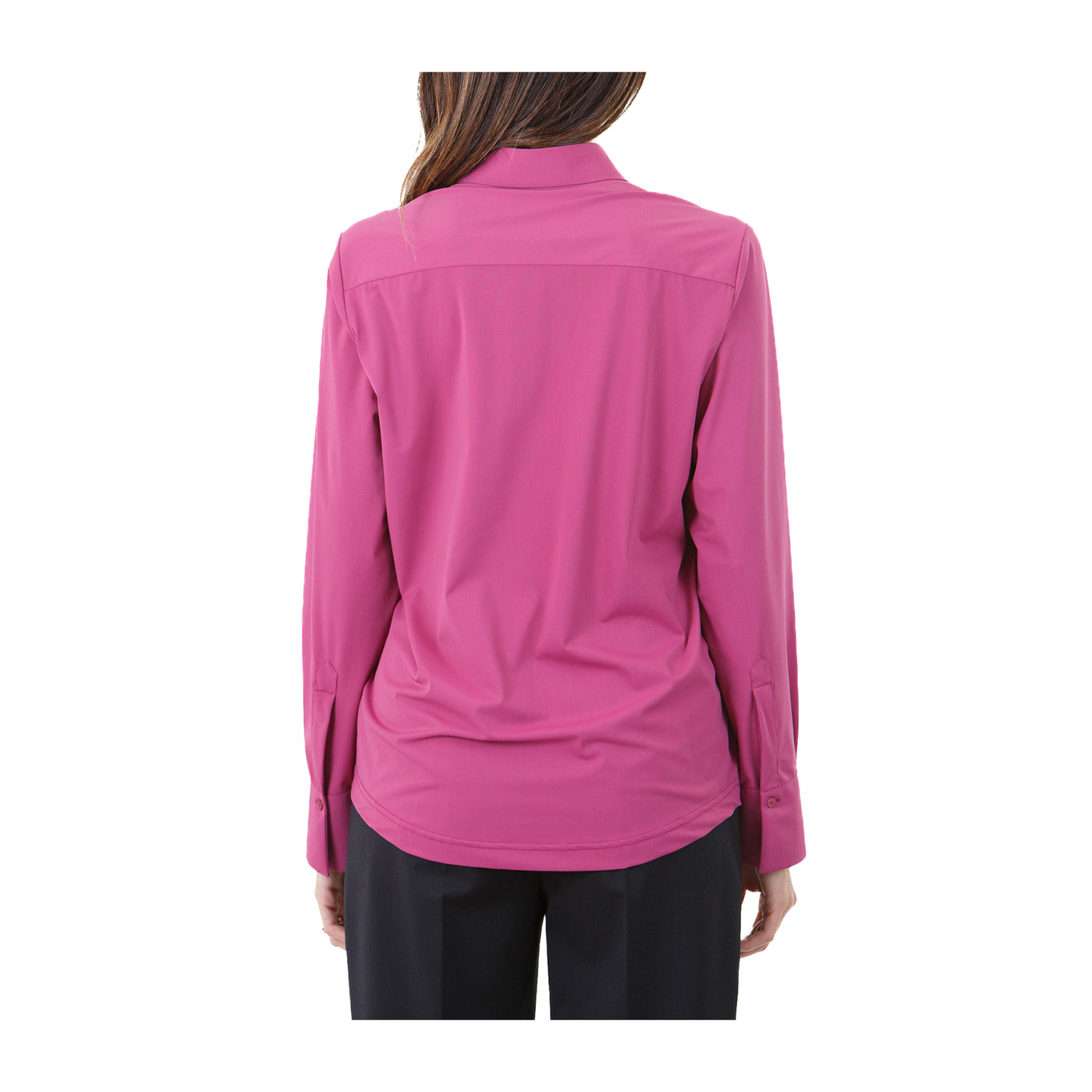 Camicia Donna Fucsia con colletto classico e bottoni