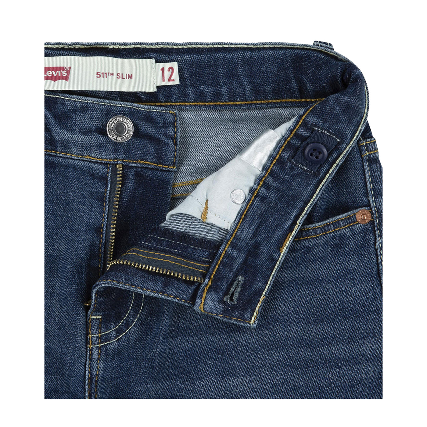 Jeans Bambino vestibilità aderente Blu scuro dettaglio frontale