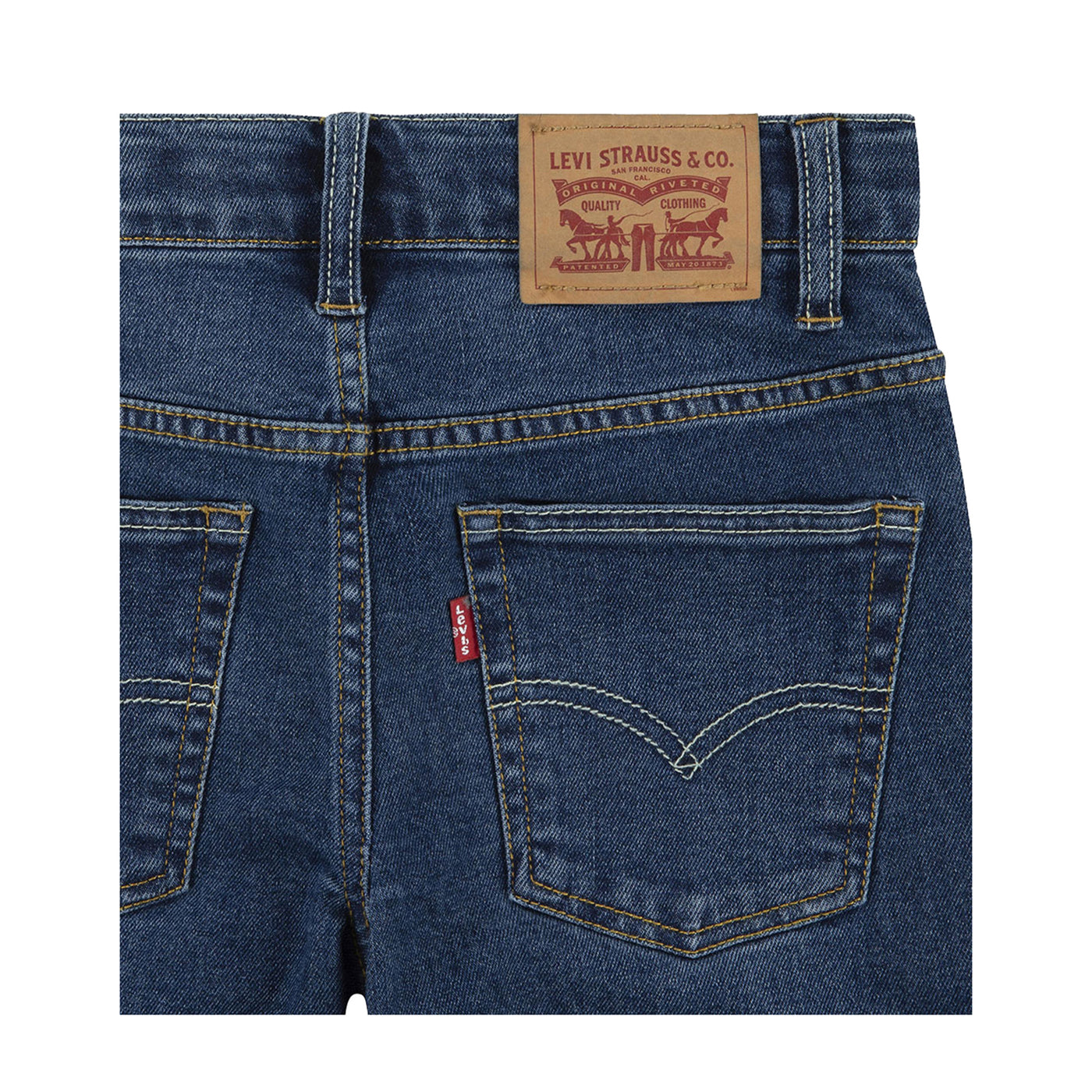 Jeans Bambino vestibilità aderente Blu scuro dettaglio retro