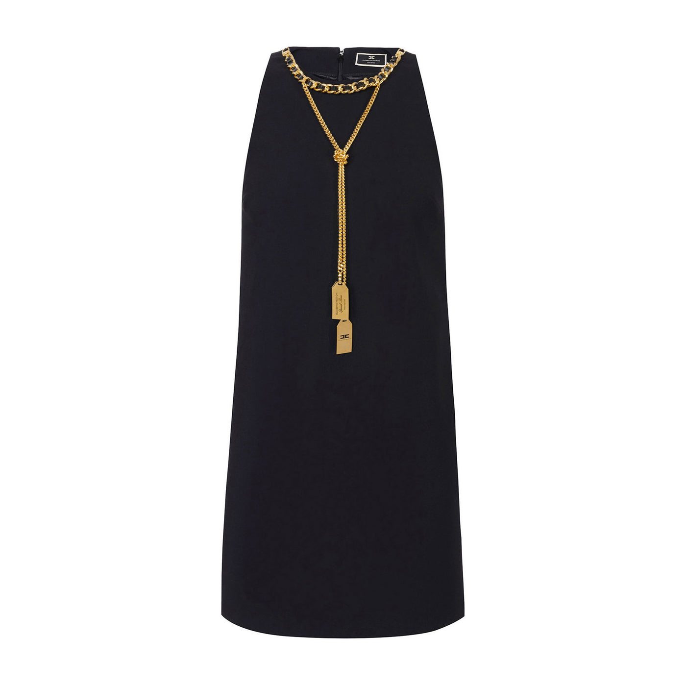 Abito Donna Nero mini con collana decorativa