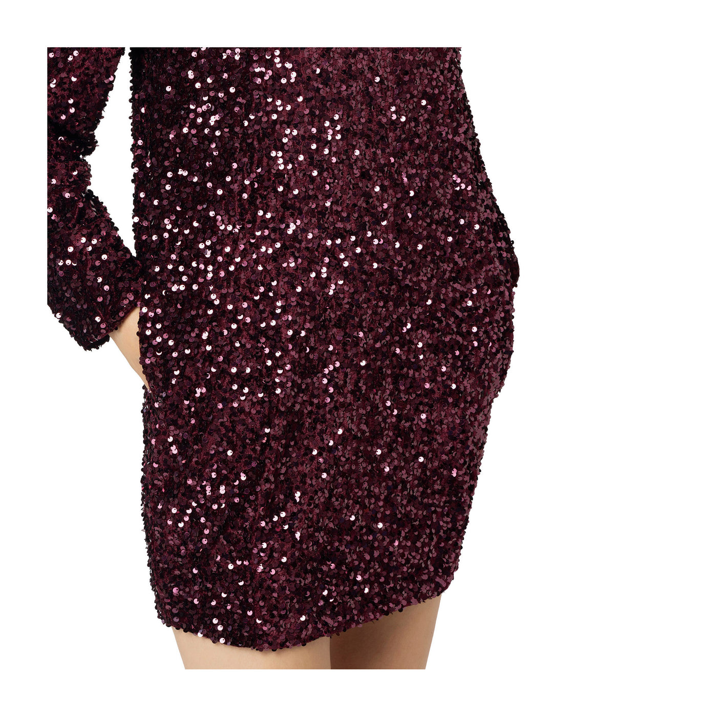 Abito Donna con paillettes all over e chiusura posteriore con zip