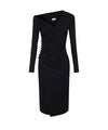 Acquista subito l'Abito donna, in jersey, scollo asimmetrico, drappeggio laterale e spacco laterale, firmato Elisabetta Franchi su Old England: vieni a scoprire tutta la collezione sul nostro sito  