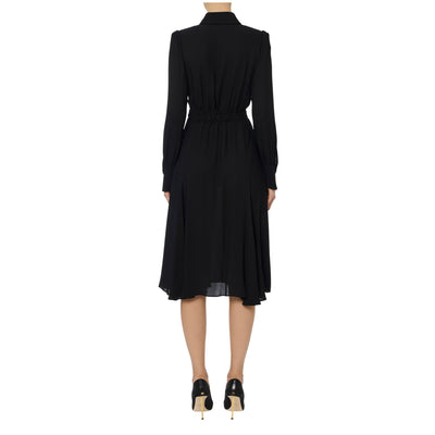 Acquista subito l'Abito Donna con scollo a V incrociato, gonna svasata a spicchi e collana amovibile a elementi tubolari, firmato Elisabetta Franchi su Old England: vieni a scoprire tutta la collezione sul nostro sito