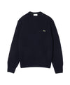 Maglione girocollo in lana Navy