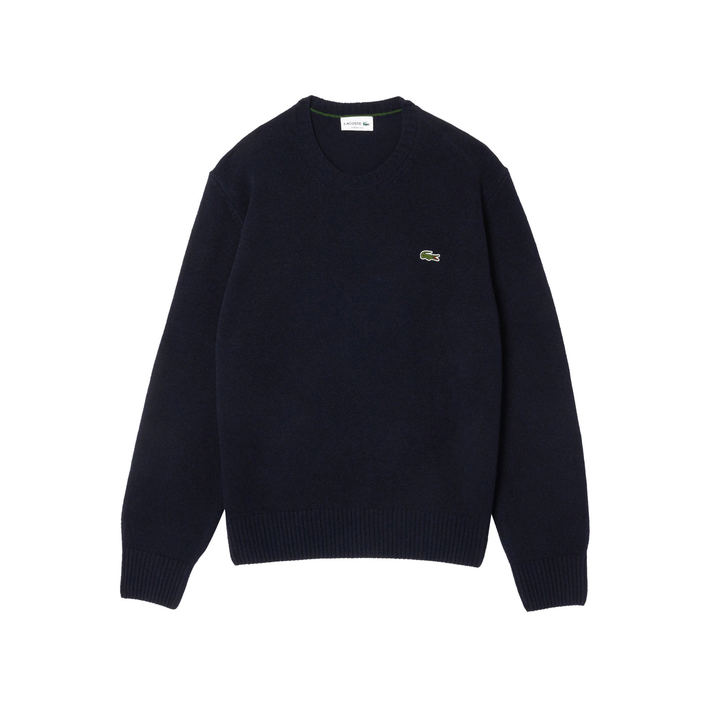 Maglione girocollo in lana Navy