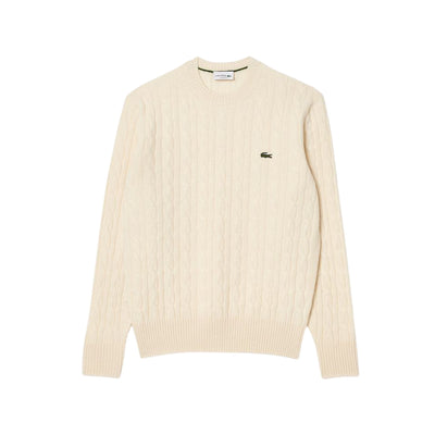 Maglione Uomo girocollo a trecce Beige