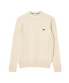 Maglia Uomo in lana a trecce, con logo sul petto 
