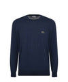 Pullover girocollo Uomo in cotone Blu