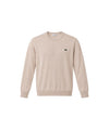 Maglia Uomo Panna a girocollo, con finiture a costine