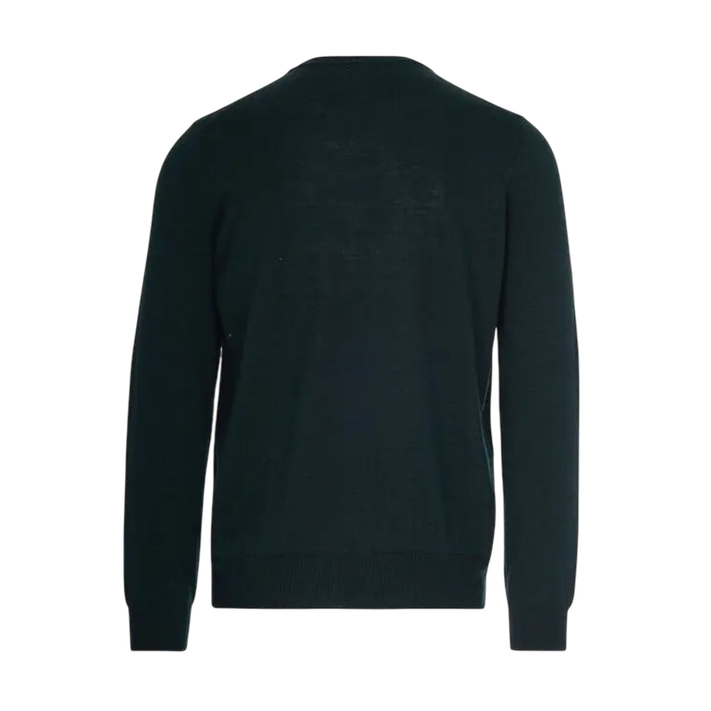 Pullover girocollo Uomo in cotone Verde scuro retro