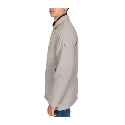 Trench Uomo con zip nascosta Beige laterale