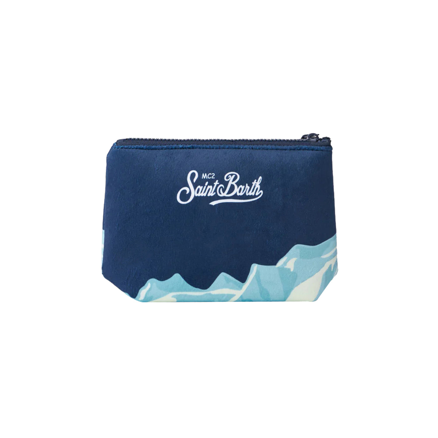 Pochette Donna Aline in lana con cartolina blu navy retro