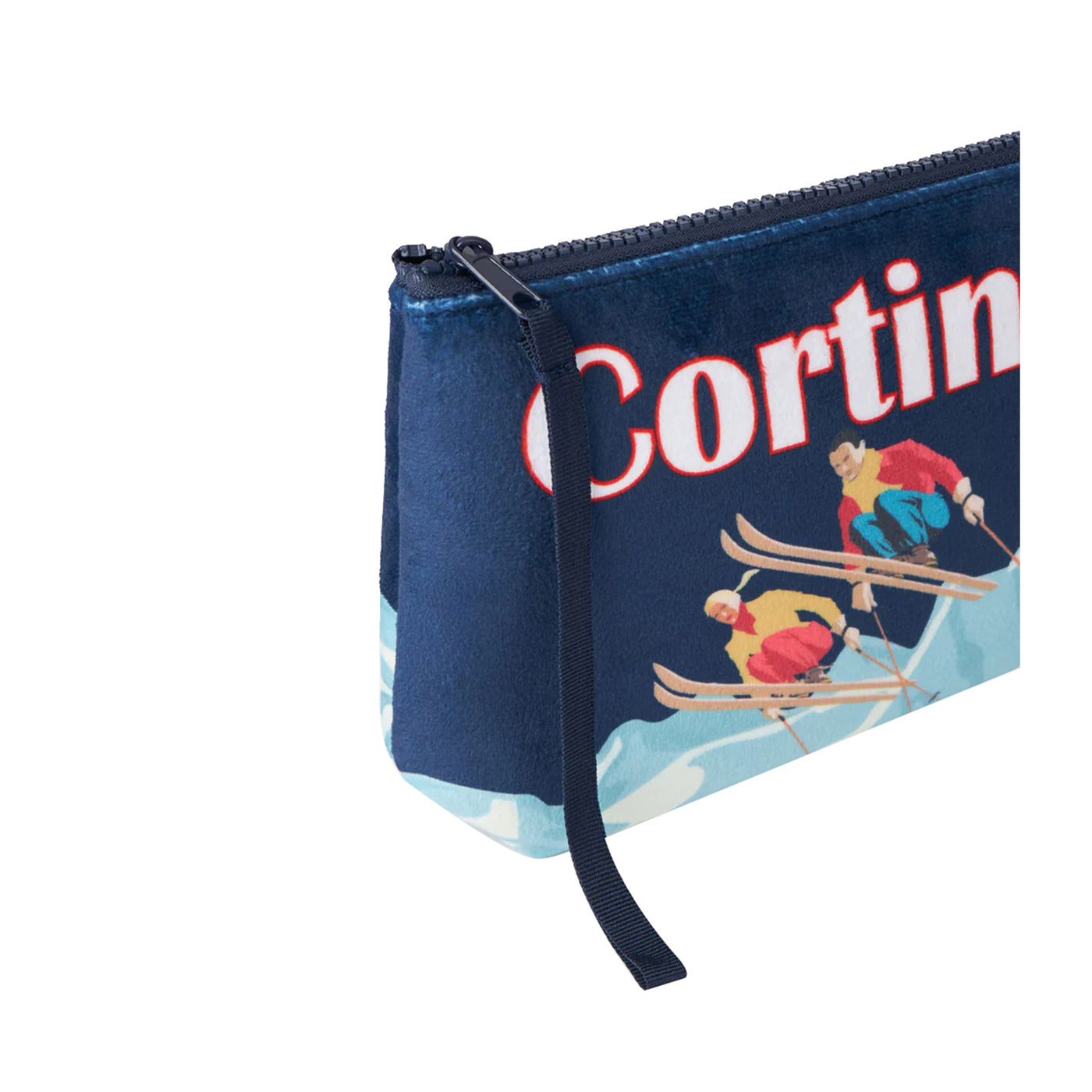 Pochette Donna Aline in lana con cartolina blu navy 