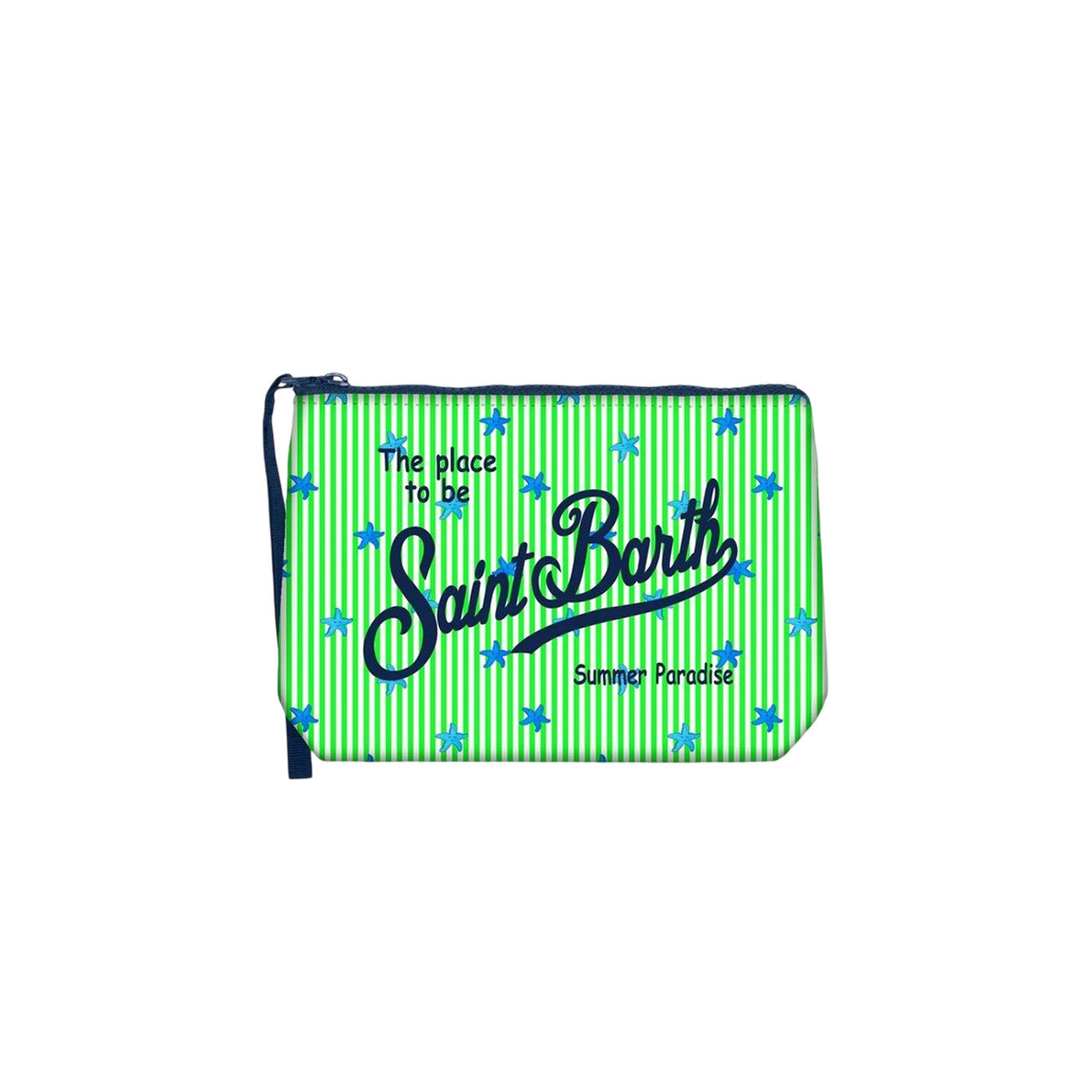Pochette Aline a righe Verde con stelle marine