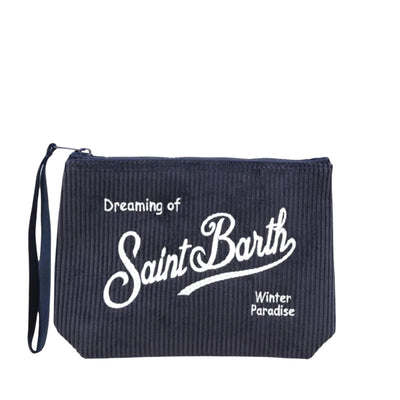 Pochette Donna in velluto a coste Blu