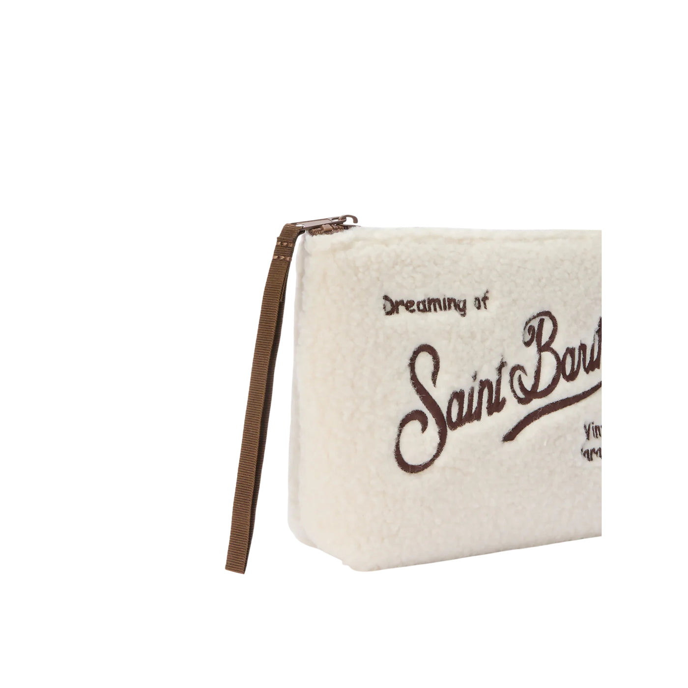 Pochette Donna Aline Teddy in sherpa beige dettaglio