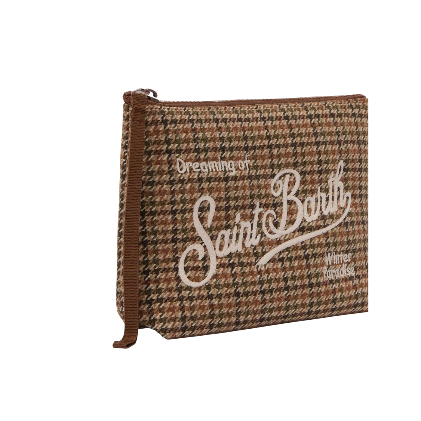Pochette Donna Aline Wool in misto lana pied de poule dettaglio