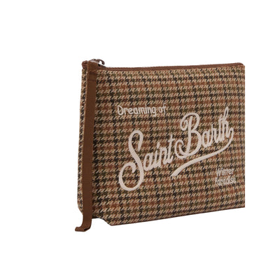 Pochette Donna Aline Wool in misto lana pied de poule dettaglio