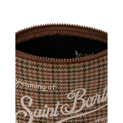 Pochette Donna Aline Wool in misto lana pied de poule dettaglio chiusura