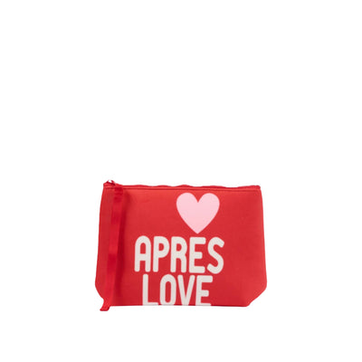 Pochette Donna Aline New Rossa, con laccetto da polso e scritta "Apres Love"
