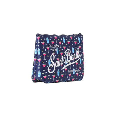 Pochette Donna Aline Navy con fantasia cocktail