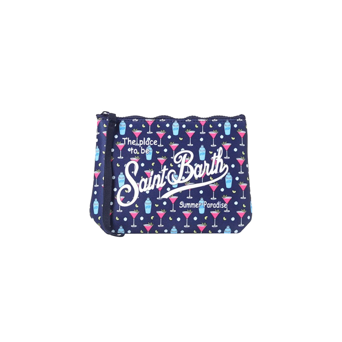 Pochette Donna Aline Navy con fantasia cocktail