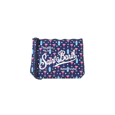 Pochette Donna Aline Navy con fantasia cocktail