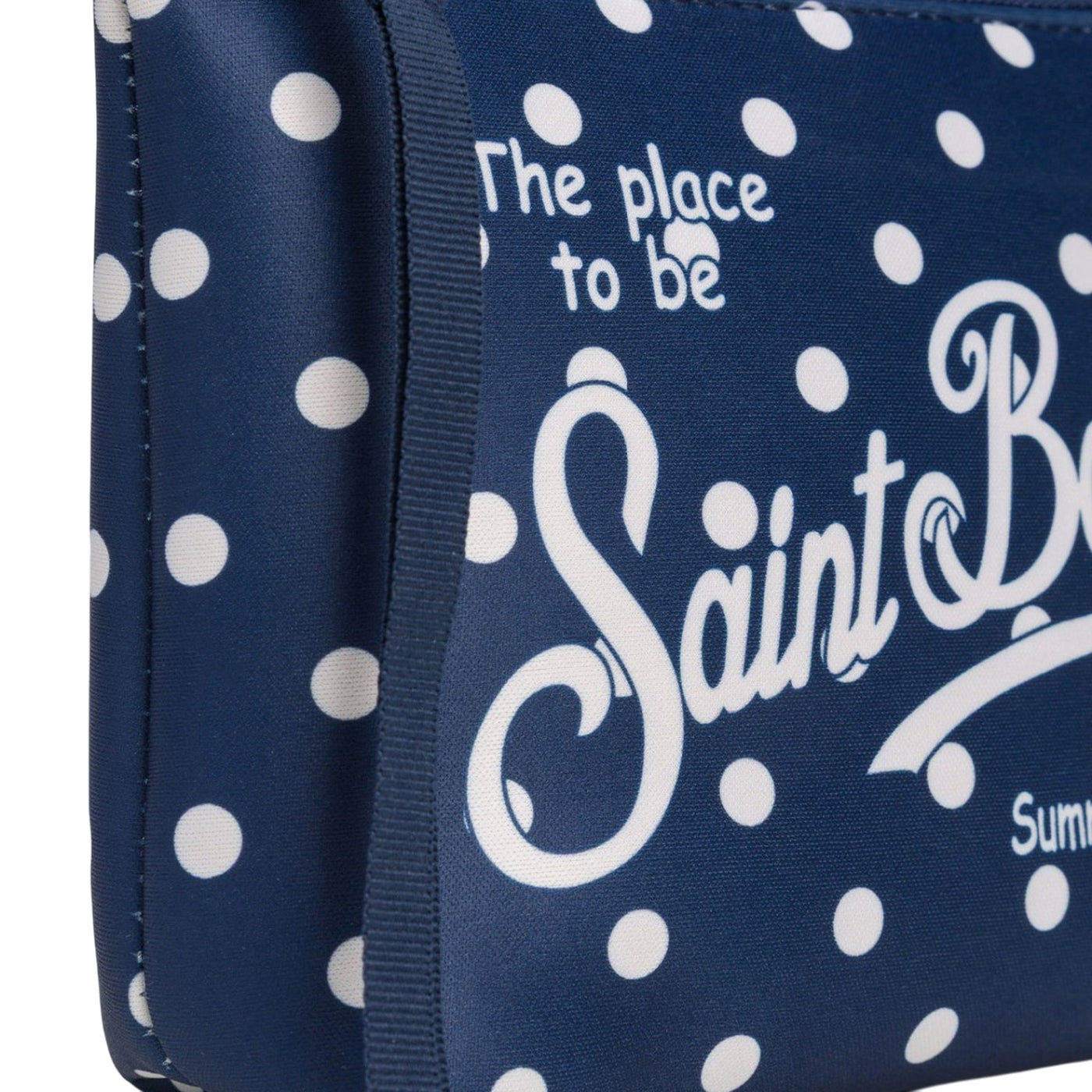Pochette Donna Aline navy a pois dettaglio