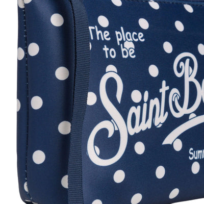 Pochette Donna Aline navy a pois dettaglio