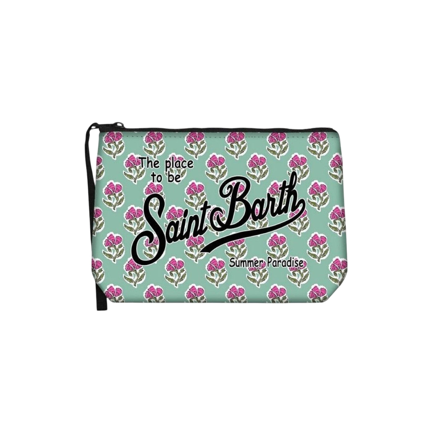 Pochette Donna Aline Verde con fiori