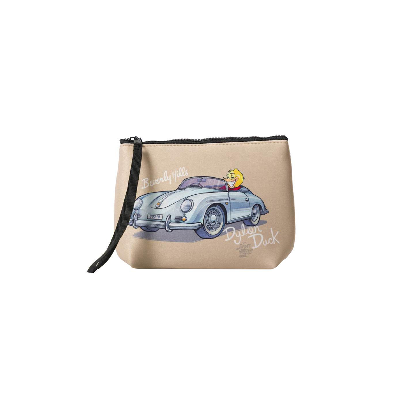 Pochette Aline Beige con stampa Papero e Macchina