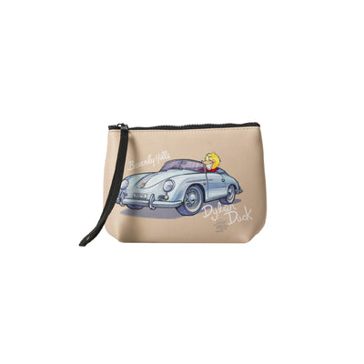 Pochette Aline Beige con stampa Papero e Macchina
