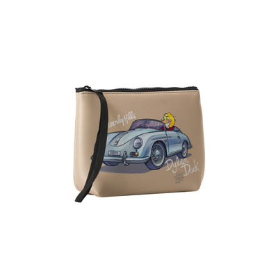 Pochette Aline Beige con stampa Papero e Macchina
