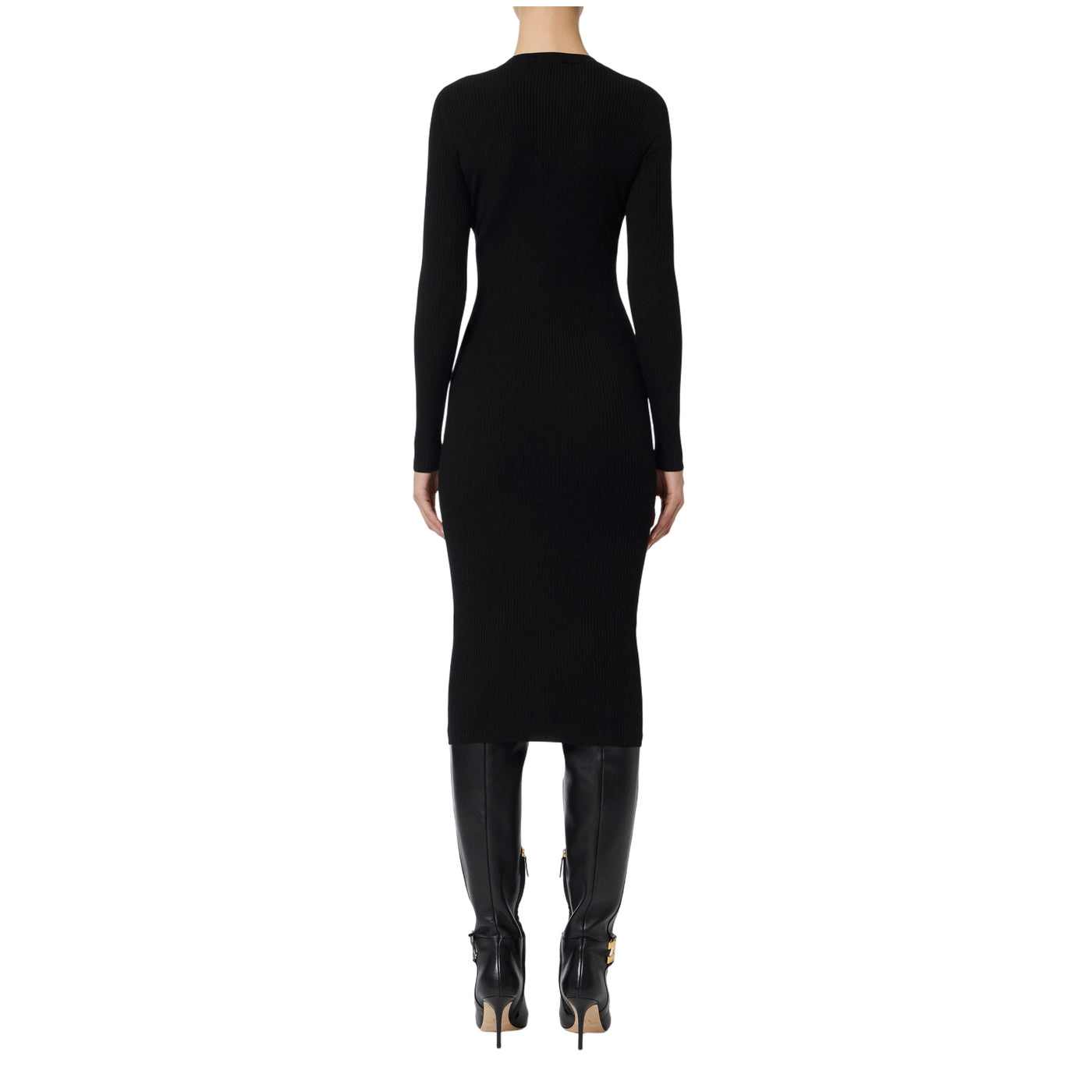 Acquista subito l'Abito Donna, in maglia, con scollo a V e bottoni dorati e taschino in raso con logo in metallo dorato firmato Elisabetta Franchi, su Old England: vieni a scoprire tutta la collezione sul nostro sito