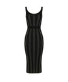 Abito Donna midi, con zip posteriore ed origami 