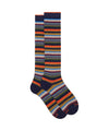 Calzini Uomo a righe Navy, in misto chasmere