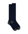 Calzini Uomo a pois Blu Royal, lunghi