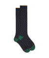 Calzini Uomo a pois Navy, lunghi 