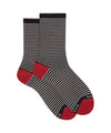 Calzini Donna Neri, a righe in lurex, in misto cotone