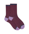 Calzini Donna Rossi, a righe in lurex, in misto cotone