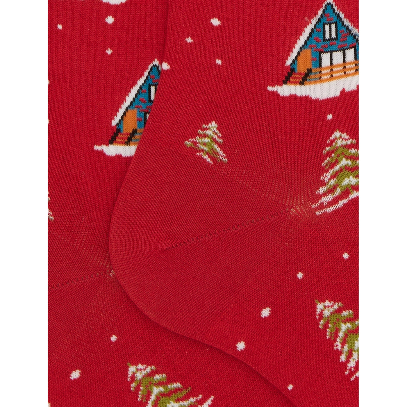 Calzini Uomo con fantasia Natale Rossi e logo lettering sulla punta