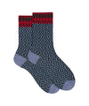 Calzini Donna color Denim, fantasia geometrica