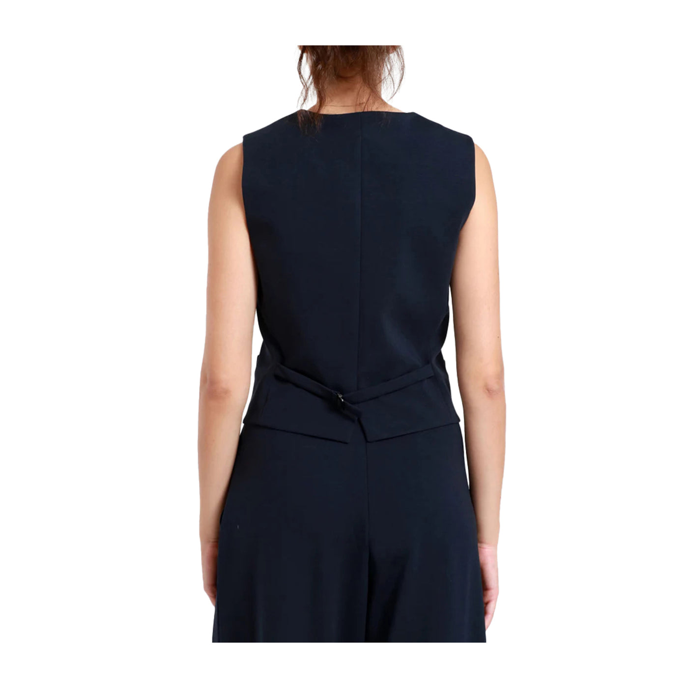 Gilet Donna Blu in cotone con scollatura a V