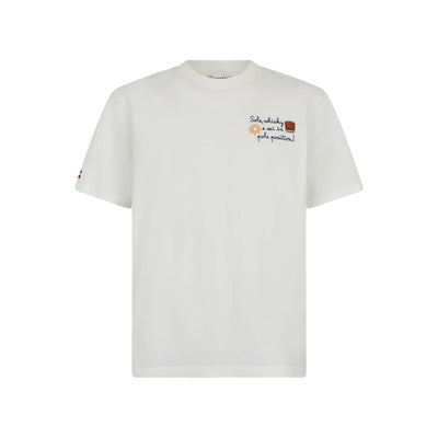 T-shirt con ricamo Sole, whisky e sei in pole position