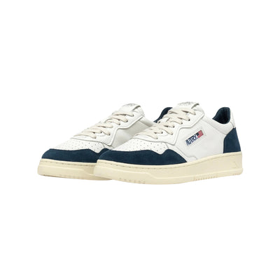 Sneakers Uomo Medalist in pelle e suede Bianco/Blu