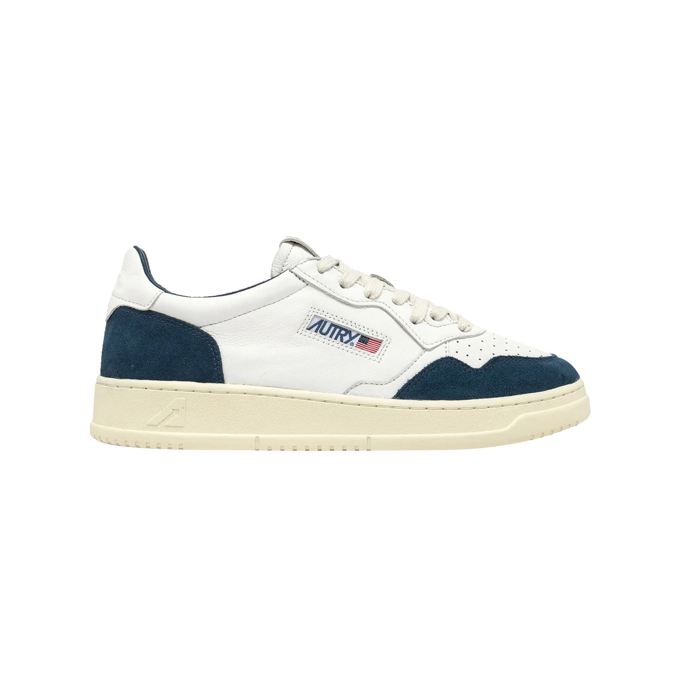 Sneakers Uomo Medalist in pelle e suede Bianco/Blu