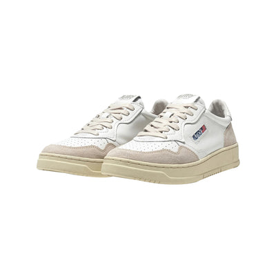 Sneakers Uomo Bicolor Bianco e Beige