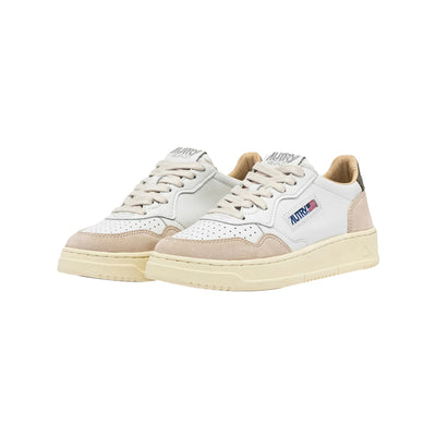 Sneakers Uomo Medalist in pelle e suede Bianco/Grigio