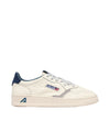 Sneakers Uomo Medalist Low in pelle martellata e dettagli blu
